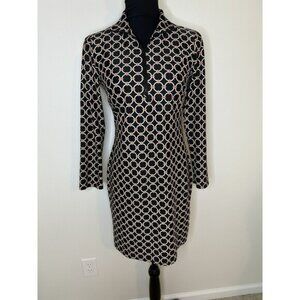 Jude Connally Dress Sz XS Circle Geo Chain Links Black